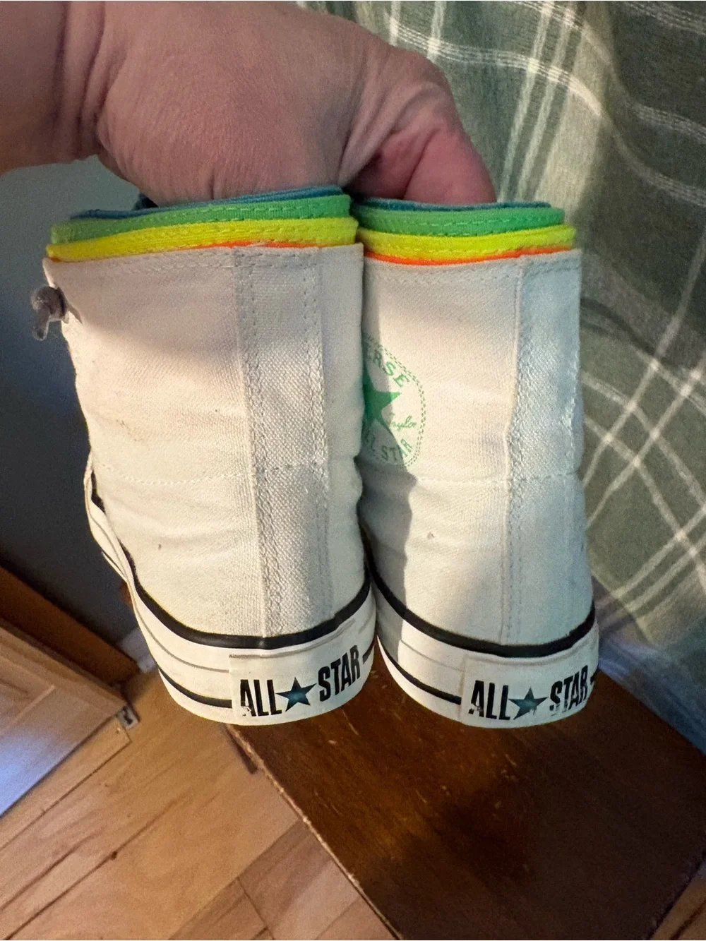Converse stacked four layer neon body all star high top sneakers 7 - Picture 10 of 11